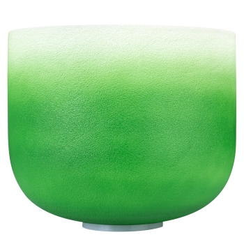 CRYSTAL SINGING BOWL CHAKRA 11" - GREEN, Herz-Chakra, F (432 HZ)